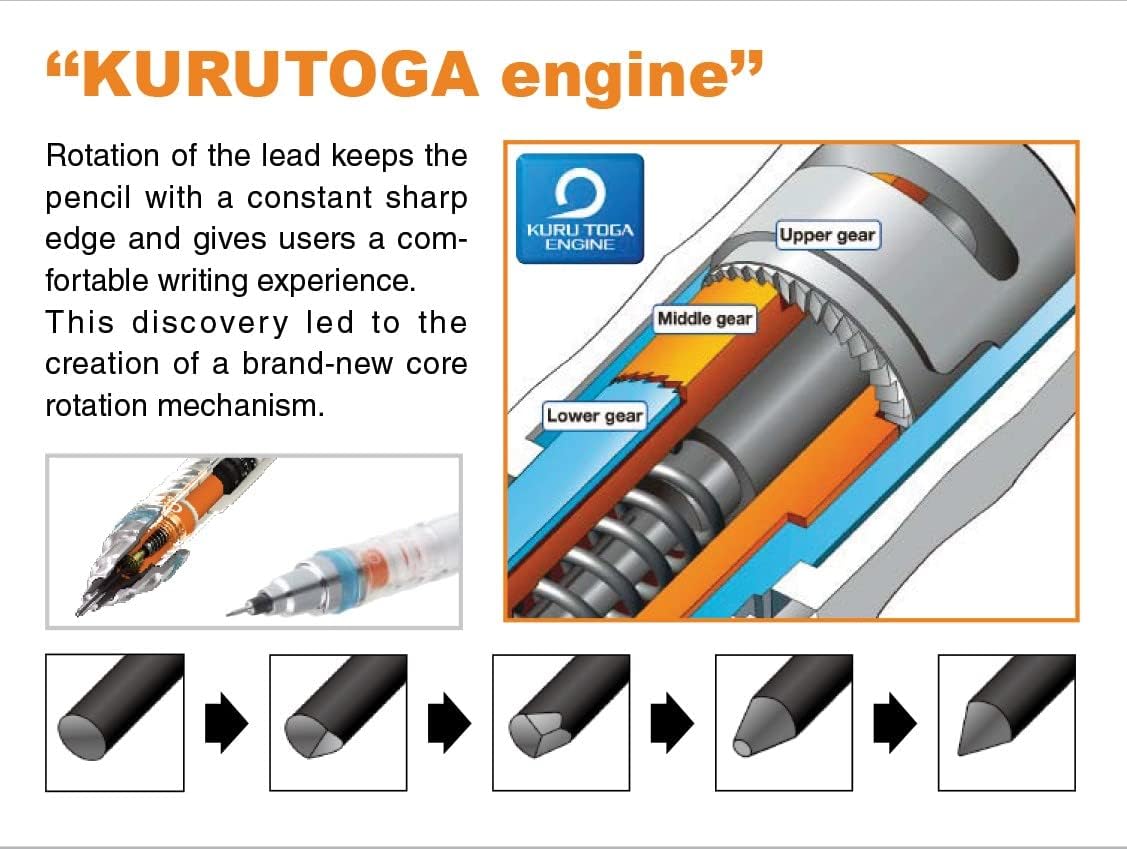 Uni  Kuru toga  Porte-mines premium  0.5 mm - Gun Metallic