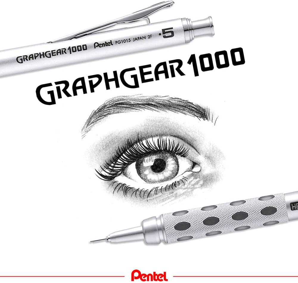 【PENTEL】 Porte-mine metalic  GRAPHGEAR1000（0,3mm, 0,4mm, 0,5mm, 0,7mm et 0,9mm）