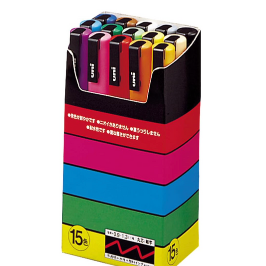 Uni Posca PC 3M lot de 15  marqueurs de peinture pointe fine