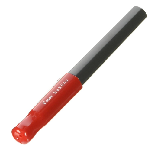 Pilot Kakuno Fontaine Stylo plume à pointe fine, corps blanc et capuchon Rouge