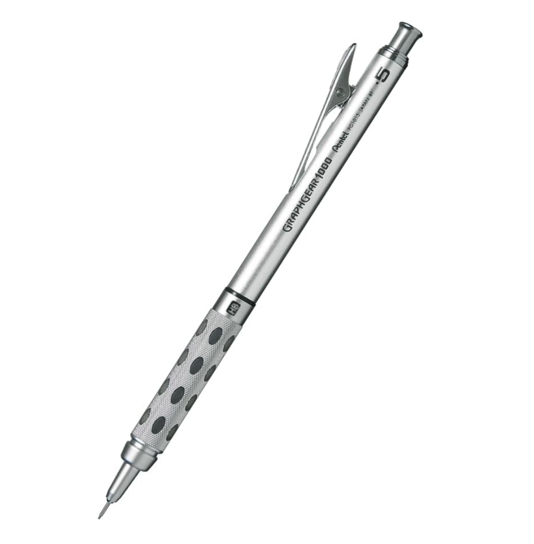 【PENTEL】 Porte-mine metalic  GRAPHGEAR1000（0,3mm, 0,4mm, 0,5mm, 0,7mm et 0,9mm）