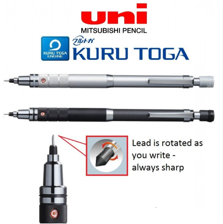 Uni  Kuru toga  Porte-mines premium  0.5 mm - Gun Metallic