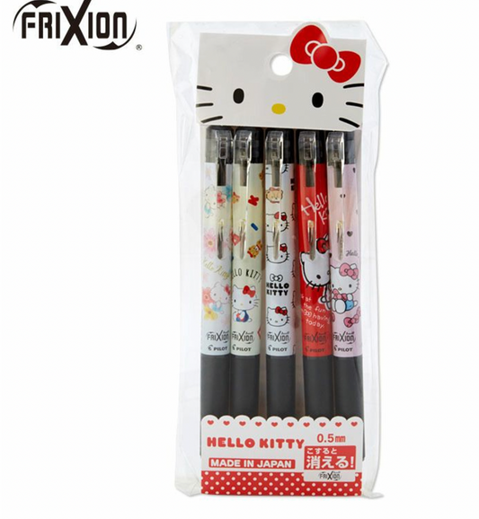 Sanrio x Pilot Frixion Ball Knock stylo effaçable 0.5mm lot de 5 [Hello Kitty]