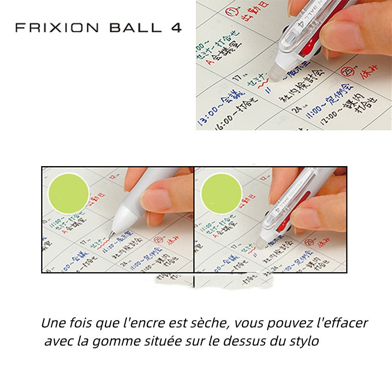 【PILOT】Stylo à bille 4 couleurs effaçable FriXion Ball 4  【Fin 0.5mm】